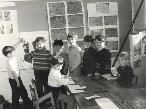 In a class, 1950s/60s.